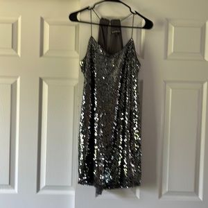 Sexy dark grey/silver sequined short Express Dress! Excellent Condition - S